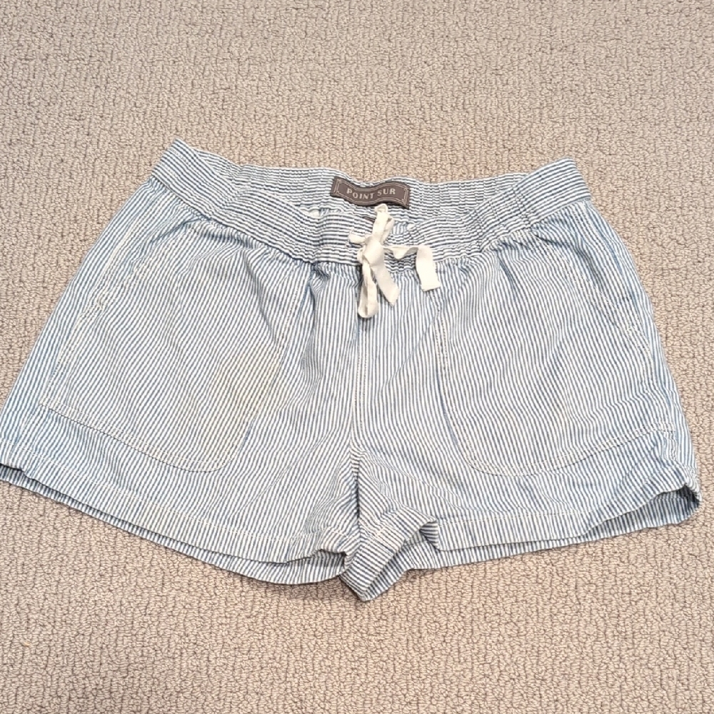 Point Sur Blue Striped Women's Shorts